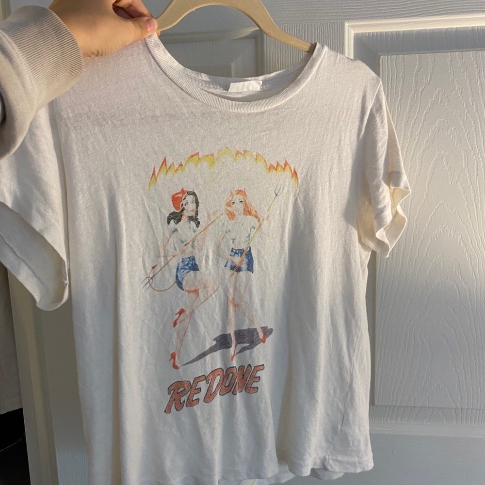 re/done devils dancing t shirt small
